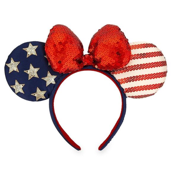 Disney Accessories - Disney Parks Stars Stripes Americana Minnie Ears Headband “Land That I Love” NWT